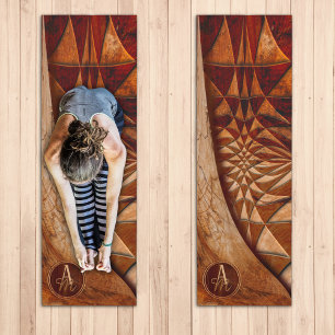 Tapis De Yoga Motif en bois monogrammé