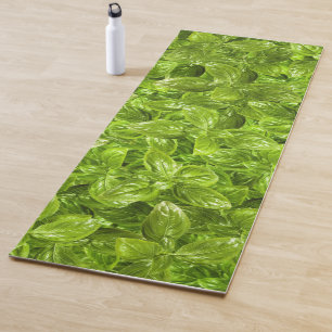 Tapis De Yoga Motif Feuille Basil
