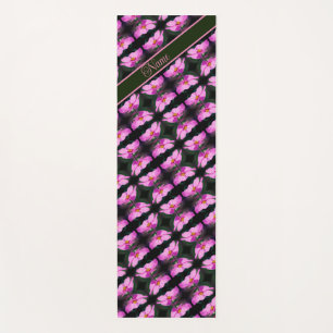 Tapis De Yoga Motif Fleur Cosmos rose unique Personnalisé