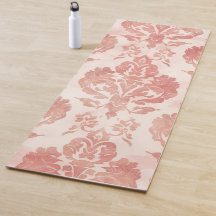 Motif Floral Vintage Papier Aquarelle Rose Damassé