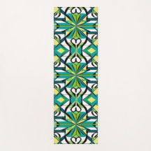 Motif géométrique vert et noir