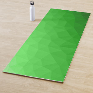 Tapis De Yoga Motif lumineux à maillage géométrique dégradé vert