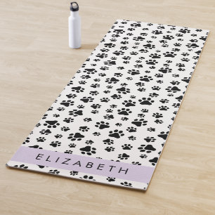 Tapis De Yoga Motif mâle, Patrouilles de chien, Noir et Blanc, V