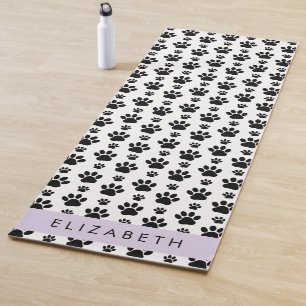 Tapis De Yoga Motif mâle, Patrouilles de chien, Noir et Blanc, V