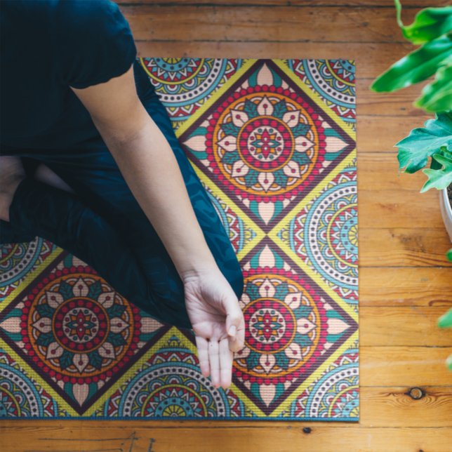Tapis De Yoga Motif Mandala ethnique (Créateur téléchargé)
