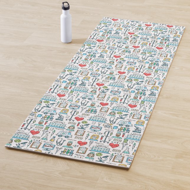 Tapis De Yoga Motif Médicale de conception (En situation)