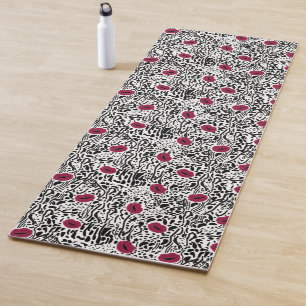 Tapis De Yoga Motif moderne des lèvres B&W de rouge à lèvres
