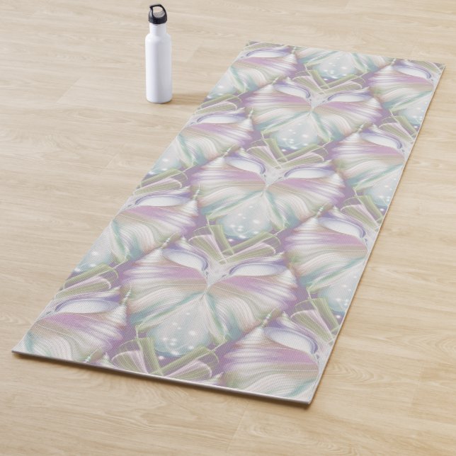 Tapis De Yoga Motif Oracle Owl Pastel Purple (En situation)