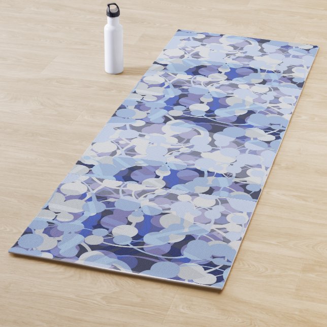 Tapis De Yoga Motif pourpre de microbe (En situation)