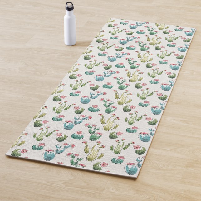 Tapis De Yoga Motif rose d'étape | de fleur de désert (En situation)