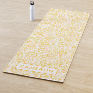 Tapis De Yoga Motif Sunny Sunflower