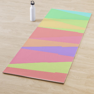 Tapis De Yoga Motif triangle arc-en-ciel coloré moderne