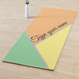 Tapis De Yoga Motif triangles coloré des années 1970   Obtention