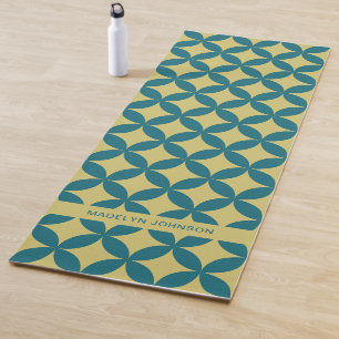 Tapis De Yoga Moyenne du siècle Mod géométrique Rétro moderne Ve