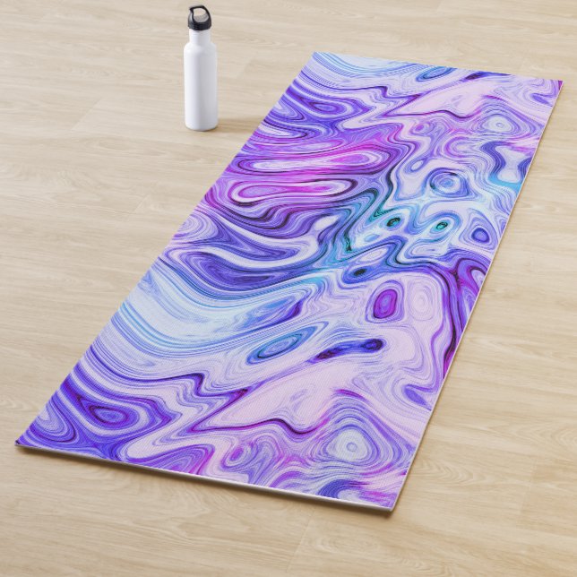 Tapis De Yoga murmure fantomatique, pastel marbré : (En situation)