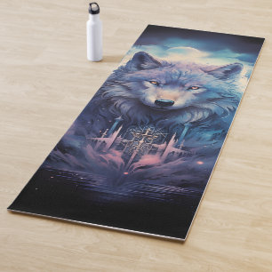 Tapis De Yoga Mystic Moon Wolf Guardian