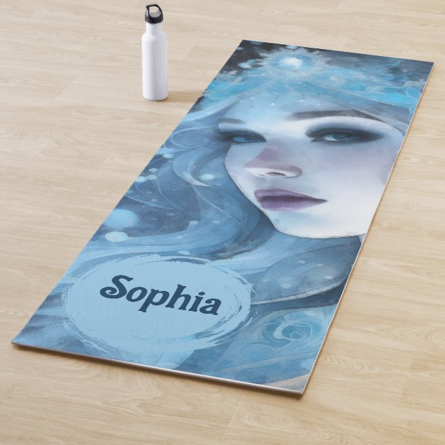 Tapis De Yoga Mystical Ice Queen - Imaginaire Winter Goddess Art (En situation)