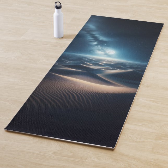 Tapis De Yoga Mystical Moonlit Desert - Fantasy Night Sky (En situation)