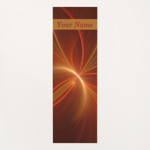 Tapis De Yoga Mystique Abstrait Fractal Moderne Couleurs chaudes