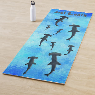 Tapis De Yoga Nager dans l'océan avec le chat de yoga pour requ