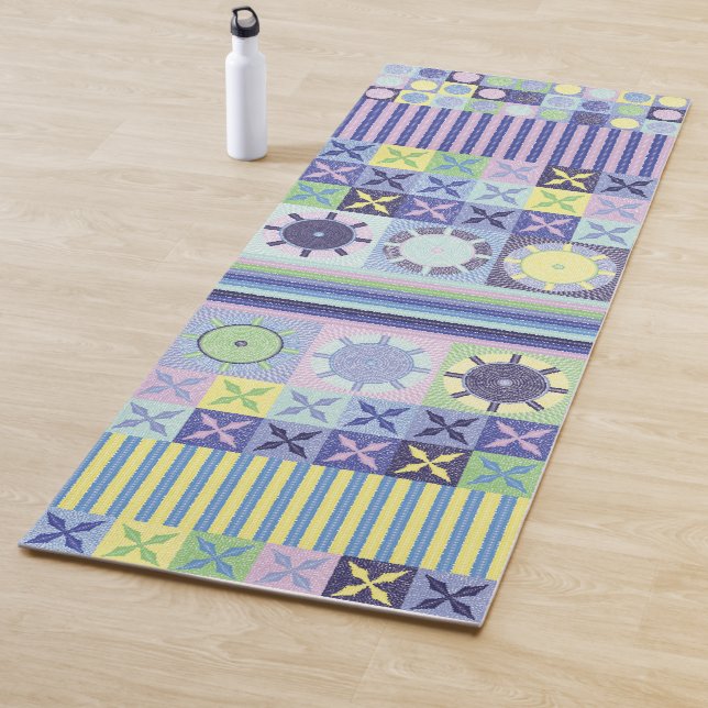 Tapis De Yoga Nanna's Pretty Faux Knit Crochet Blanket Motif (En situation)