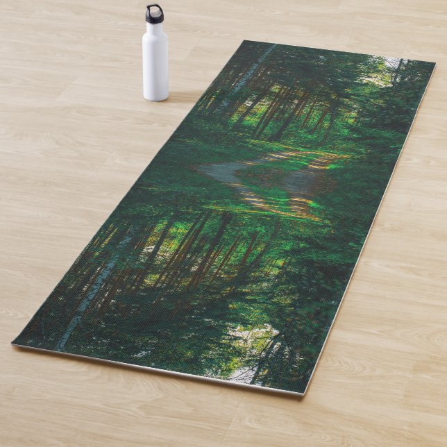 Tapis De Yoga Nature Forêt Birers Route du paysage (En situation)
