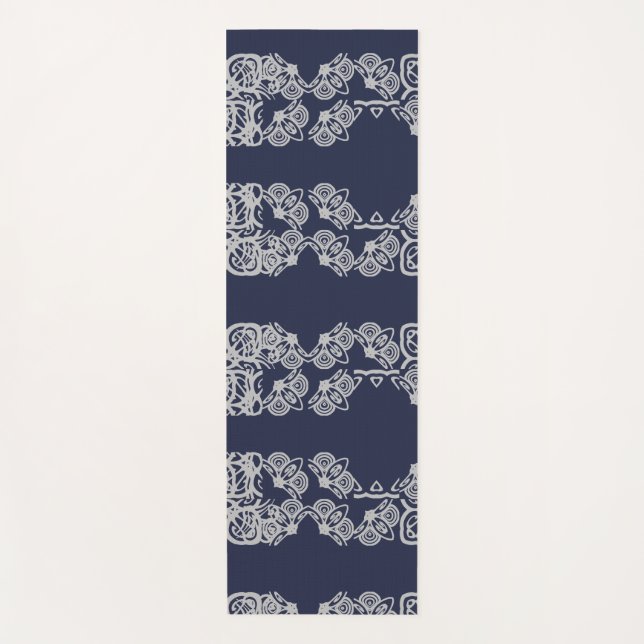 Tapis De Yoga Navy Blue Soothing Pattern Yoga Mat (Devant)