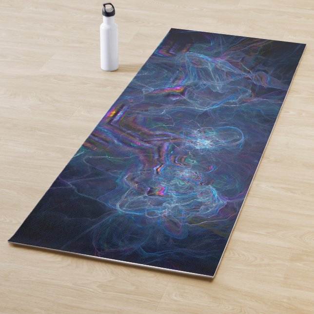 Tapis De Yoga Nebula fractale Abstraite et morphe géométrique (En situation)