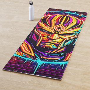 Tapis De Yoga Neon Warrior Power Art