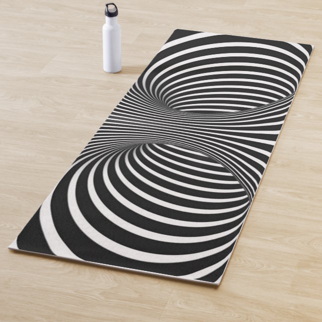 Tapis De Yoga Noir et blanc (En situation)