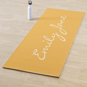Tapis De Yoga Nom de calligraphie moderne minimaliste Personnali