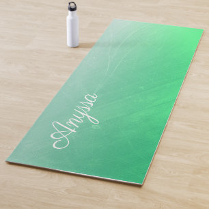 Tapis De Yoga Nom de dégradé vert de chaux personnalisé Yoga Mat