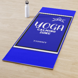 Tapis De Yoga Nom de l'étoile blanche bleue