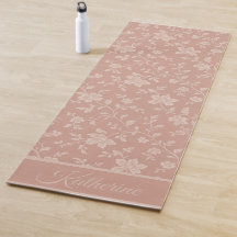 Nom de script à motif floral rose églantine