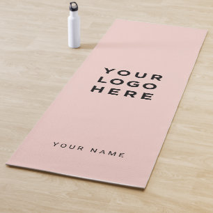 Tapis De Yoga Nom du logo de l'entreprise rose personnalisée In