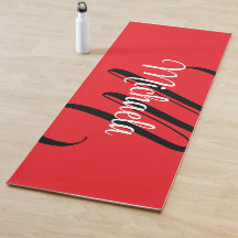 Nom initial minimaliste moderne monogramme rouge