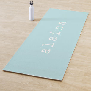 Tapis De Yoga Nom minimaliste simple Design Aqua Pastel personna