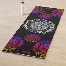 Nom Personnalisé Mandala Exercice Yoga Mat
