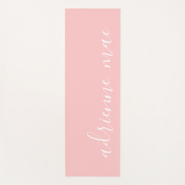 Tapis De Yoga Nom personnel assez rose réversible (Devant)