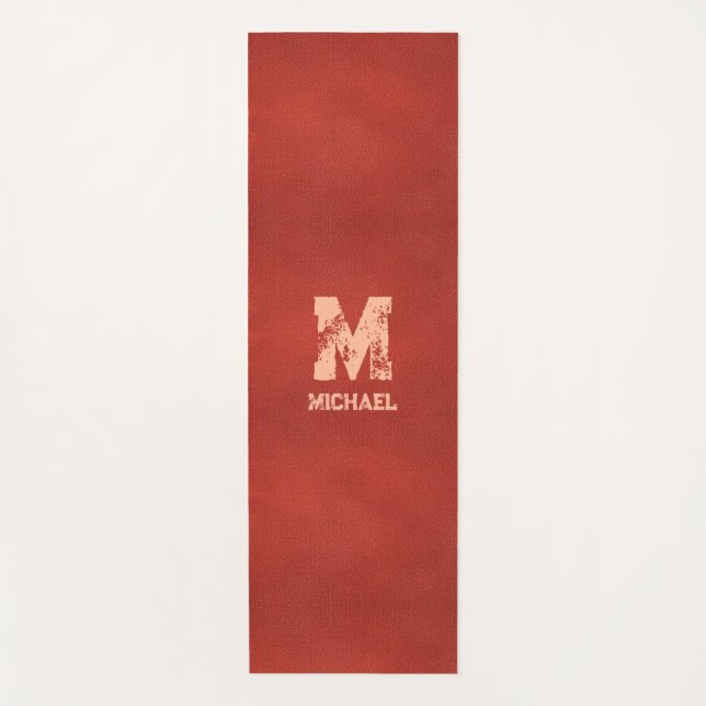 Tapis De Yoga Noms des monogrammes de texte dénaturé (Devant)