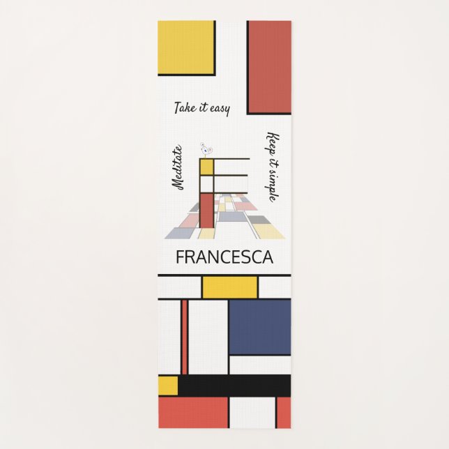 Tapis De Yoga Noplasticisme incroyable Art Monogramme. Lettre F (Devant)