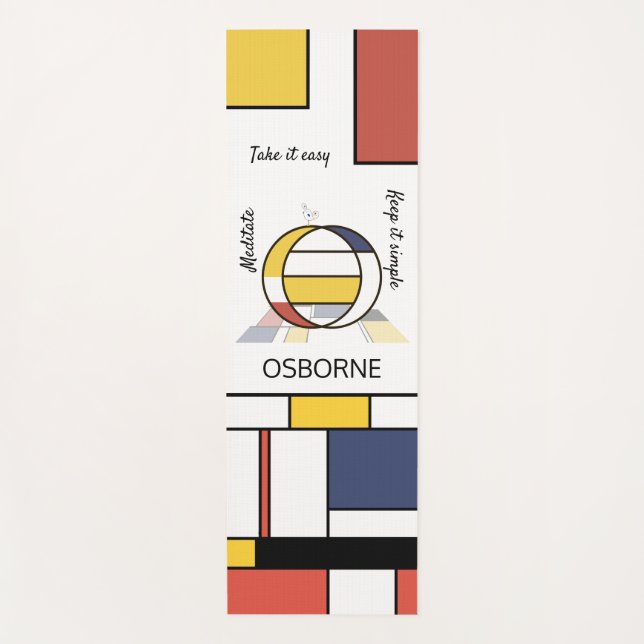Tapis De Yoga Noplasticisme incroyable Art Monogramme. Lettre O (Devant)