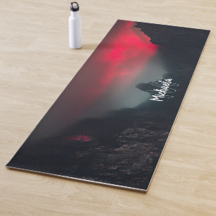 Tapis De Yoga Nuages brûlants, brouillard et montagnes monogramm