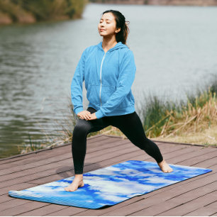 Tapis De Yoga Nuages de bleu de ciel