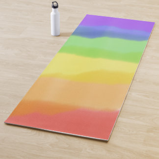 Tapis De Yoga Nuances d'aquarelle sous le drapeau arc-en-ciel PR