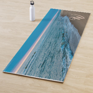 Tapis De Yoga Océan Beach Scènes Monogramme initial