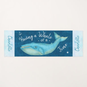 Tapis De Yoga Océan personnalisé par temps nautique de plage de