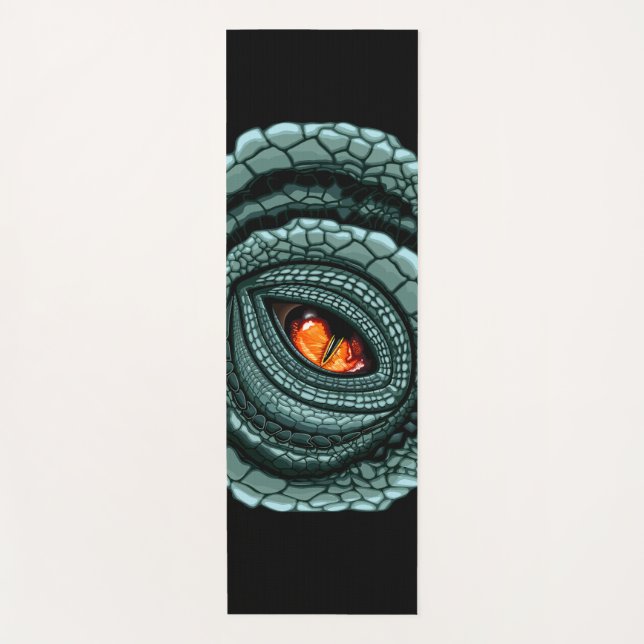 Tapis De Yoga Œil de prédateur reptile primitif (Devant)