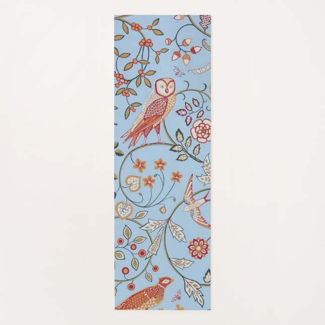 Tapis De Yoga Oiseaux et fleurs, William Morris (Devant)
