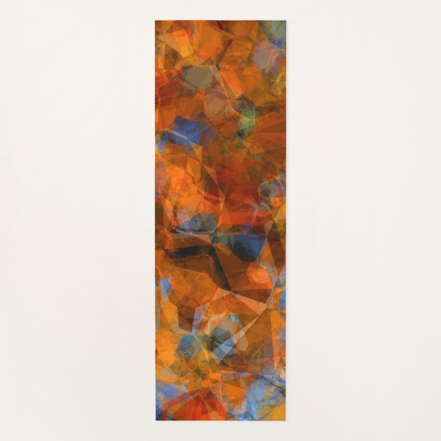 Tapis De Yoga Orange rouillé Conception abstraite moderne (Devant)